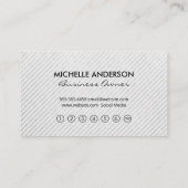 Carte De Fidélité Texture par bandes | Femmes Beauté Loyauté (Dos)