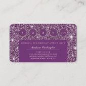 Carte De Fidélité Texture pourpre de miroitement de parties (Dos)