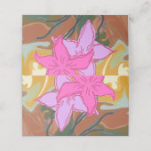 Carte De Fidélité This abstract flower art design blends soft floral (Extérieur déplié)