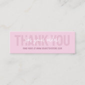 Carte De Fidélité Tipographie rose Dusty Merci (Devant)