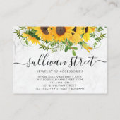 Carte De Fidélité Tournesol Marbre Cercles de lettres main (Dos)