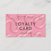 Carte De Fidélité Trendy Modern Pink Abstract Beauty Spa Salon (Devant)