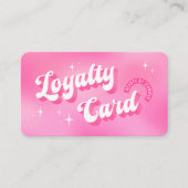 Carte De Fidélité Trendy Super Retro Rose Beauté Spa Nails Lashes (Devant)