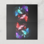 Carte De Fidélité Trois papillons brillants sur l'arrière - plan de (Extérieur déplié)