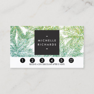 Carte de fidélité Tropical Green/Aqua Parties scin