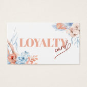 Carte de fidélité tropicale Pêche et bleu (Devant)