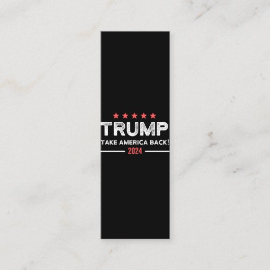 Carte De Fidélité Trump 2024 Take America Back (Devant)
