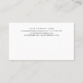 Carte De Fidélité Typographie chic Récompense d'affaires 10 points (Dos)