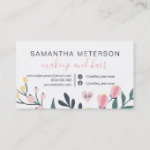 Carte De Fidélité Typographie élégante de peau de maquillage pastel  (Dos)