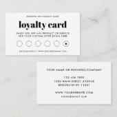 Carte De Fidélité Typographie moderne et audacieuse (Devant / Derrière)