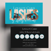 Carte De Fidélité Typographie moderne "LASHES by" lash artiste