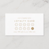 Carte De Fidélité Typographie Or Chic Business Reward 10 Punch (Devant)