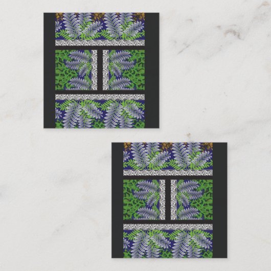 Carte De Fidélité un design de motif vert et jaune (Devant / Derrière)