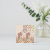Carte De Fidélité un design de vase rouge avec des fleurs dessus (Debout devant)