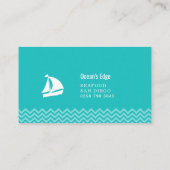 Carte De Fidélité Vagues d'océan bleu moderne (Dos)