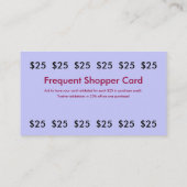 Carte De Fidélité Ventes au détail/carte fréquente de client (Dos)