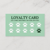Carte de fidélité verte Code QR pour animaux de co (Devant)