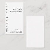Carte de fidélité Vertical Coffee Punchcard (Devant / Derrière)