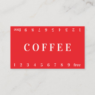 Carte De Fidélité Vida Double Number Loyalty Coffee Punch-Card