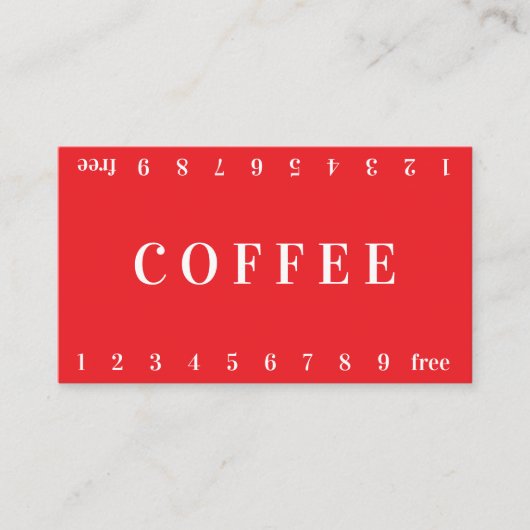 Carte De Fidélité Vida Double Number Loyalty Coffee Punch-Card (Devant)
