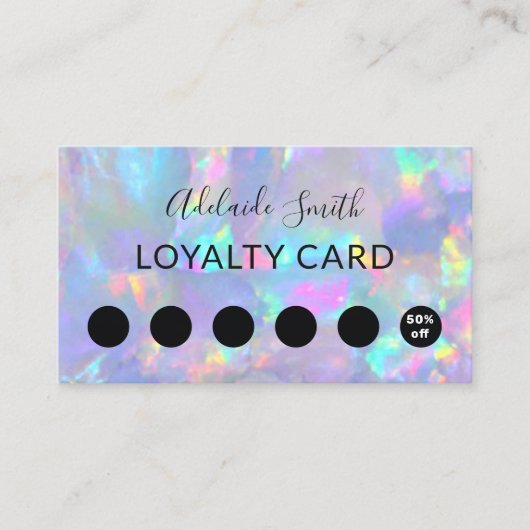 carte de fidélité violet opal gemstone (Devant)