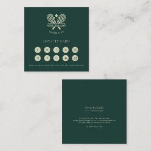 Carte De Fidélité Votre club de tennis Nom Membres élégants