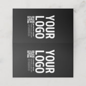 Carte De Fidélité Votre logo avec code QR et texte modifiables (Extérieur déplié)