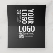 Carte De Fidélité Votre logo avec code QR et texte modifiables (Intérieur déplié)