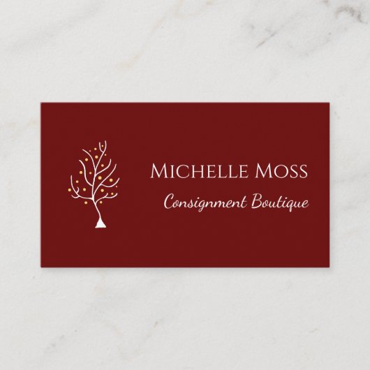 Carte De Fidélité Whimsical Tree of Life Red Remise aux clients (Devant)