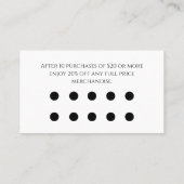 Carte De Fidélité Whimsical Tree of Life Turquoise Green Remise (Dos)