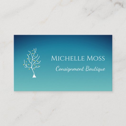 Carte De Fidélité Whimsical Tree of Life Turquoise Green Remise (Devant)