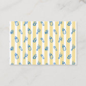 Carte De Fidélité Yellow Ciao Baby Baby Shower Diaper Raffle Insert (Dos)