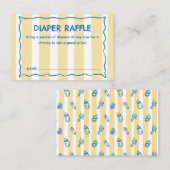 Carte De Fidélité Yellow Ciao Baby Baby Shower Diaper Raffle Insert (Devant / Derrière)