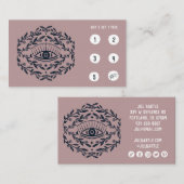 Carte De Fidélité Yeux mystique et vignes Roses Magique Boho Icône s (Devant / Derrière)