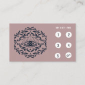 Carte De Fidélité Yeux mystique et vignes Roses Magique Boho Icône s (Devant)