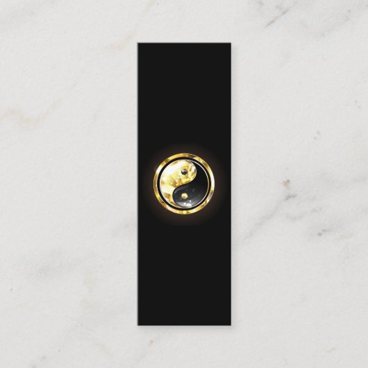 Carte De Fidélité Yin Yang or sur noir (Devant)