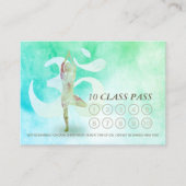 Carte De Fidélité YOGA 10 Classe Pass Rendez-vous méditation Pose Om (Devant)