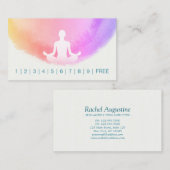 Carte De Fidélité Yoga Instructeur Studio Méditation Loyauté Punch (Devant / Derrière)