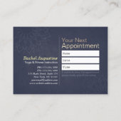 Carte De Fidélité Yoga Instructor Mandala 10 Classe Pass (Dos)