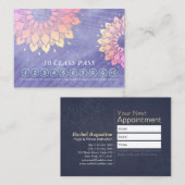 Carte De Fidélité Yoga Instructor Mandala 10 Classe Pass (Devant / Derrière)