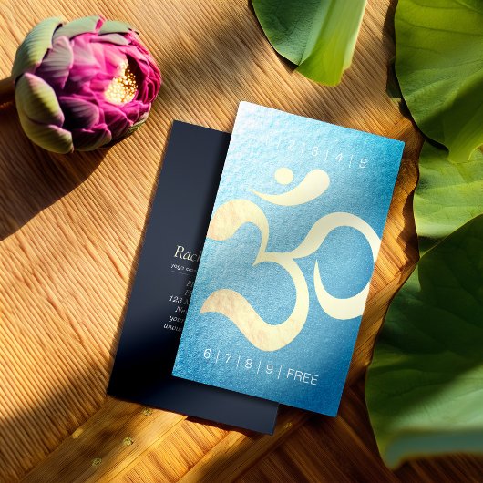 Carte De Fidélité Yoga Méditation Instructeur Loyalty Punch Om Symbo