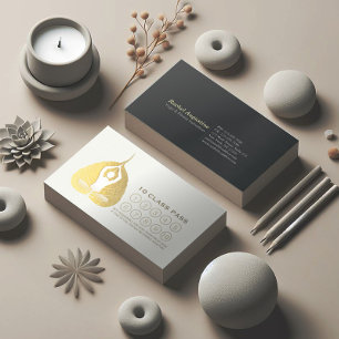 Carte De Fidélité Yoga Studio Classe Pass Méditation Pose Bodhi Leaf