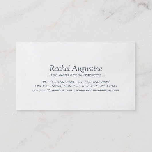 Carte De Fidélité YOGA Studio Loyalty Punch Pose de méditation ZEN S (Dos)