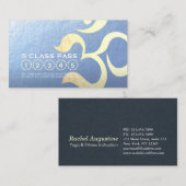 Carte De Fidélité Yoga Studio Méditation Instructeur 5 Classe Pass O (Devant / Derrière)