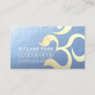 Carte De Fidélité Yoga Studio Méditation Instructeur 5 Classe Pass O