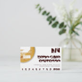 Carte De Fidélité Z - Lettre initiale Coupe de café mousse Loyalty P (Debout devant)