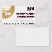 Carte De Fidélité Z - Lettre initiale Coupe de café mousse Loyalty P (Devant / Derrière)