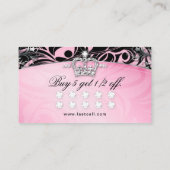 Carte de fidélité Zebra Bijoux Couronne rose (Dos)