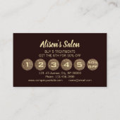 Carte De Fidélité Zen Aromathérapie SPA Massage thérapie Loyauté (Dos)