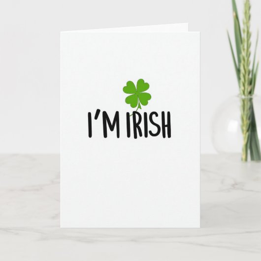 Carte de fierté de trèfle irlandais (Devant)